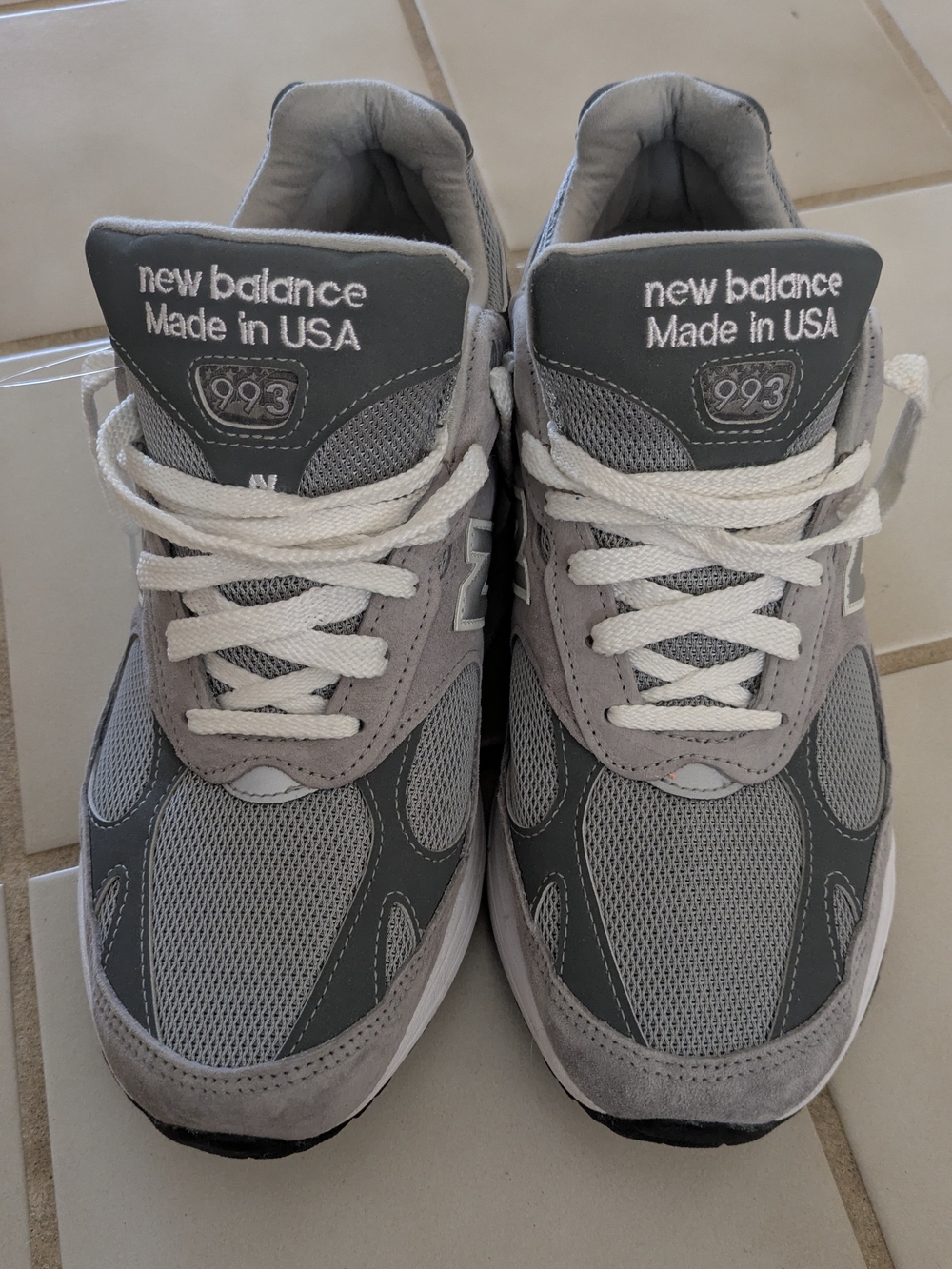 New Balance 993 Grey White Made In USA  Size 11